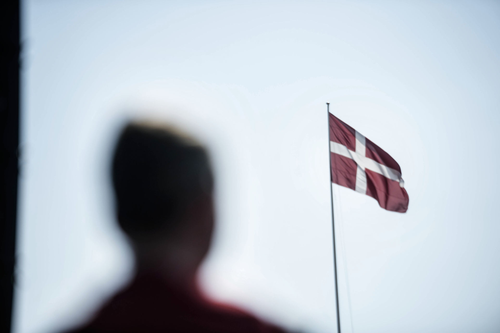 Mette Frederiksen helt eina røðu á Fyn til eitt tiltak á grundlógardegnum. Mynd: Ritzau Scanpix