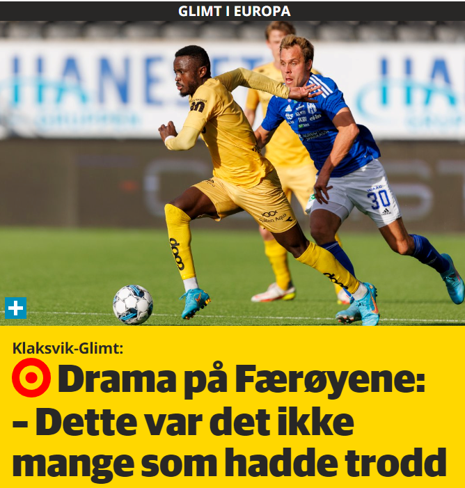Í Noreg eru tey skelkað og staðfesta, at Bodø/Glimt vóru hepnir at sleppa við einum samlaðum sigri 