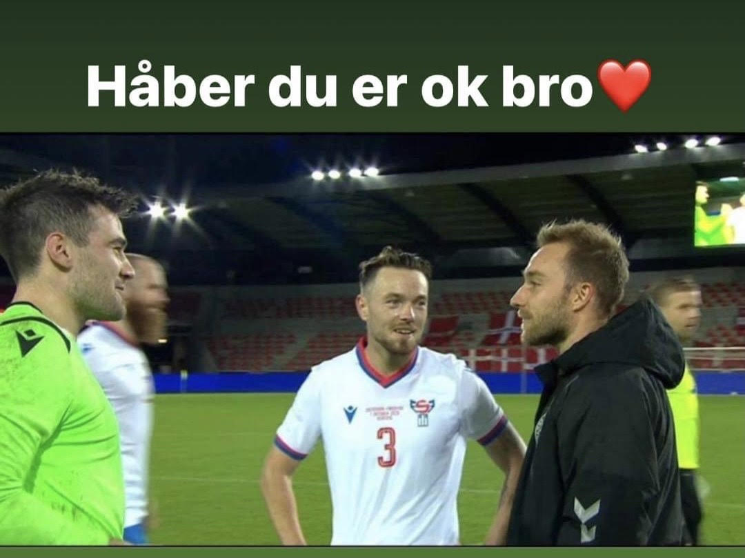 Heilsanin frá Viljormi Davidsen til ungdómsliðfelagan í OB, Christian Eriksen