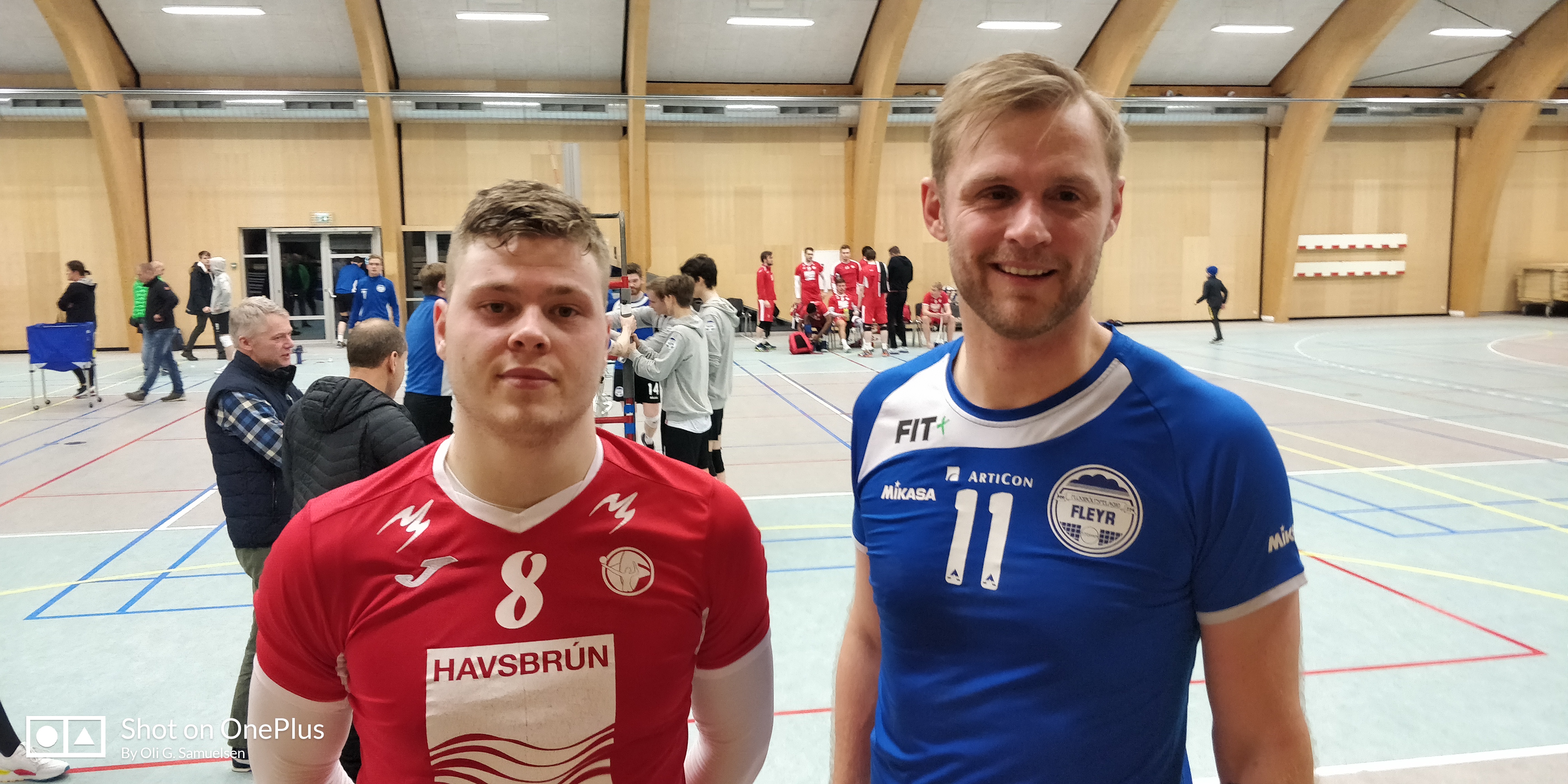 Hjørtur Sólstein (ÍF) og Suni Juul Pedersen (Fleyr). Mynd: Óli G. Samuelsen