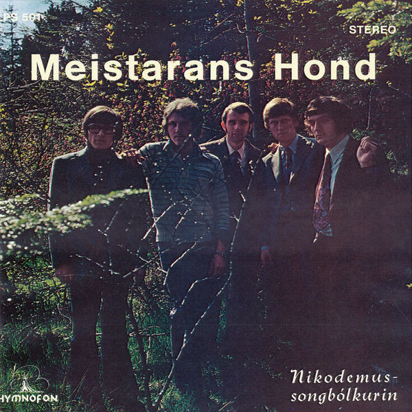 Frá vinstru, Kári av Reyni, sáli Kári Svensson, M.C. Restorff, Hans Joensen og Jógvan Norðbúð, sáli.