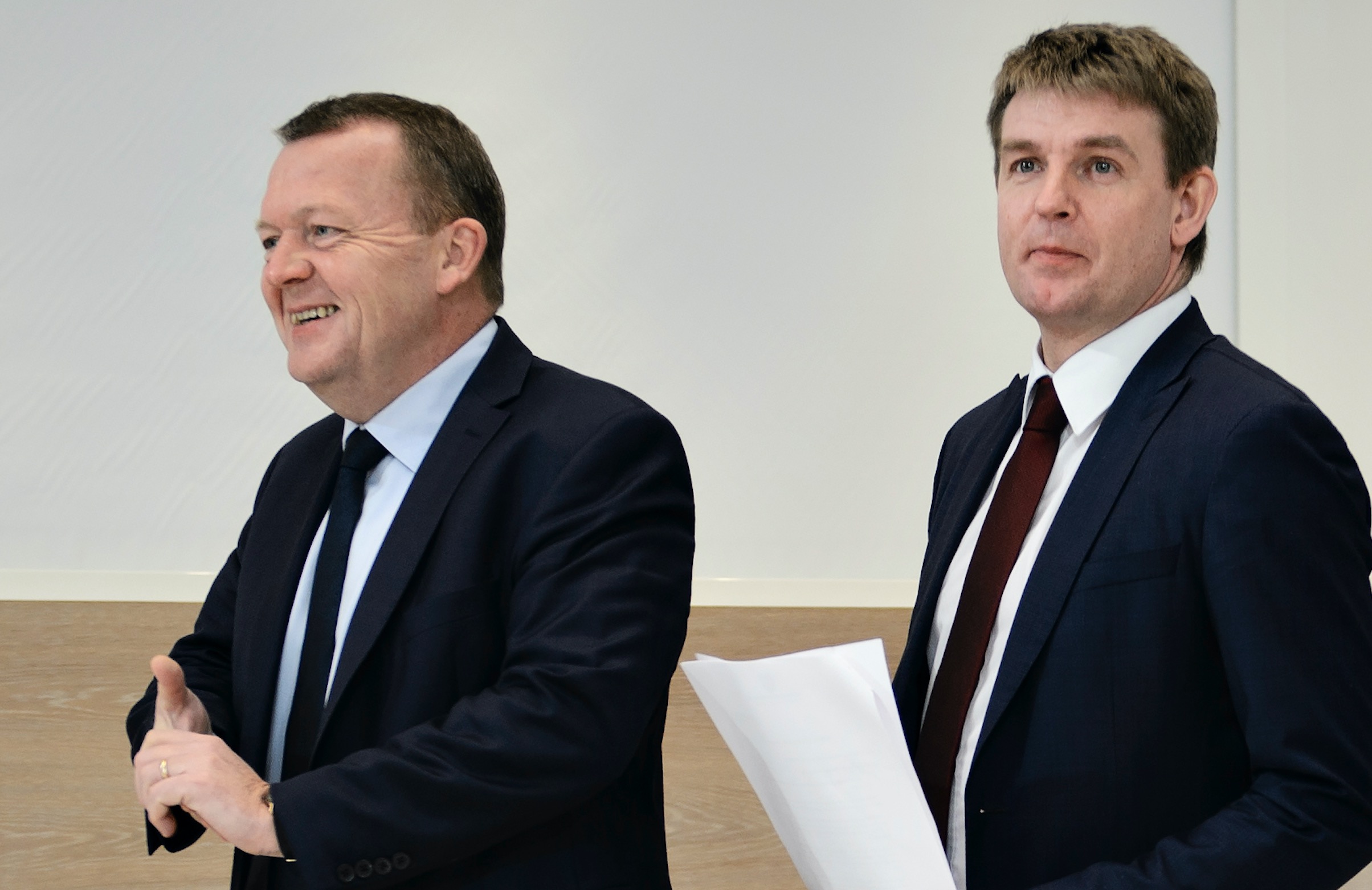 Lars Løkke Rasmussen, forsætisráðharri, og Aksel V. Johannesen, løgmaður (Mynd: Ritzau/Scanpix)