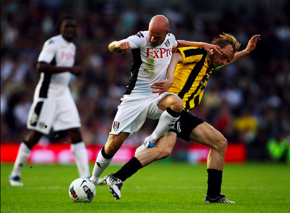 Mynd: (Fulham FC) Christian Høgni Jacobsen í Europa League dysti móti Fulham í 2011