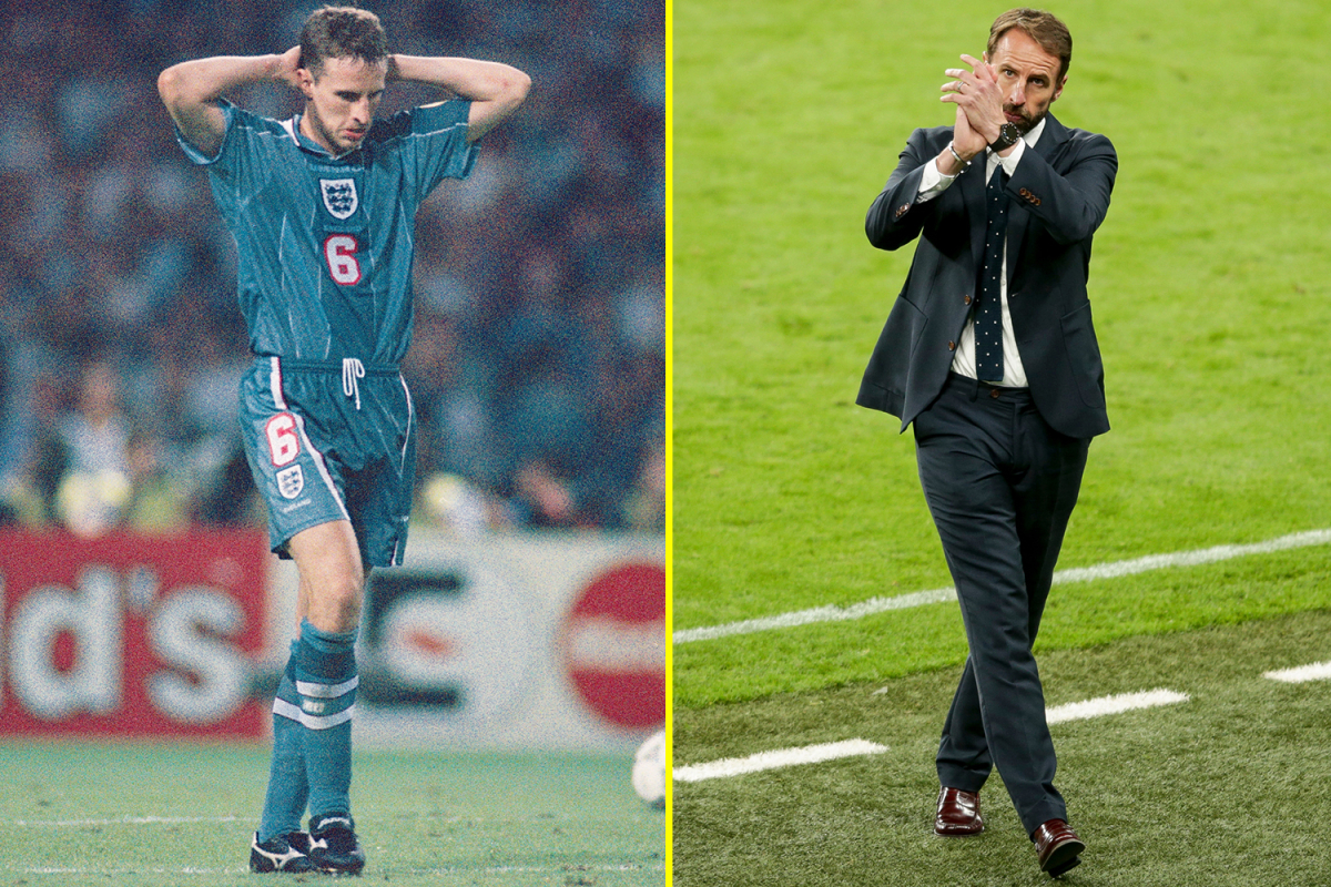Gareth Southgate í 1996 og ígjár