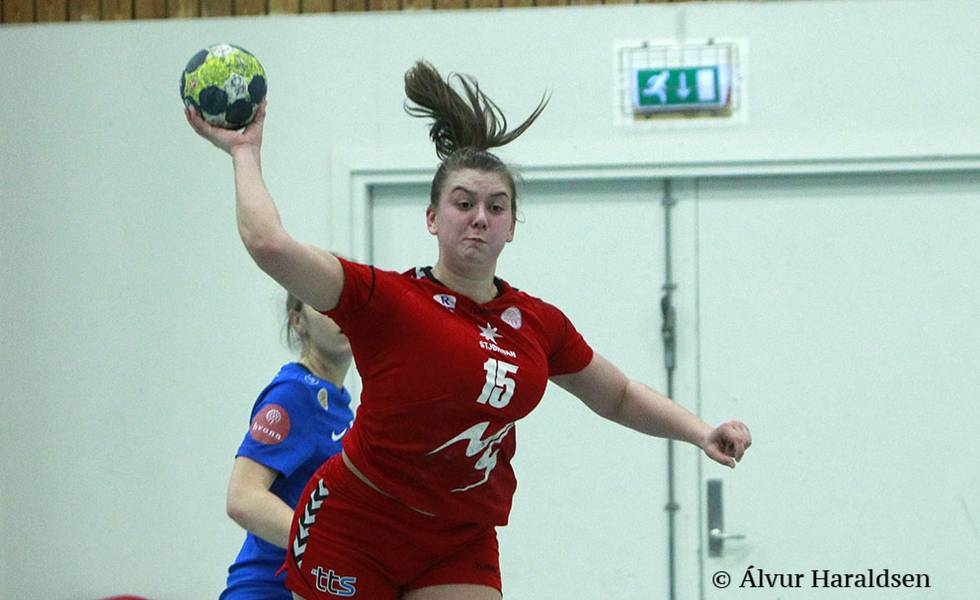 Tóra Eliasen skoraði sjey mál fyri Stjørnuna í dag (Savnsmynd)