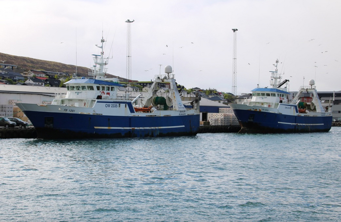 Her eru tað Bakur, fremst, og Stelkur hjá Faroe Origin