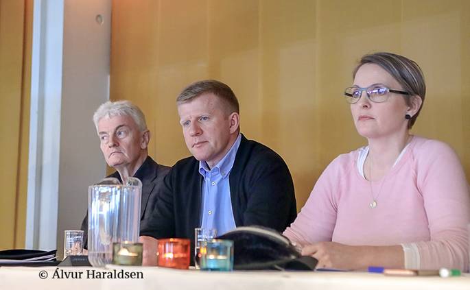 Frá vinstru: Herálvur Jacobsen, Jacob Eli S. Olsen og Andrea á Rípuni.